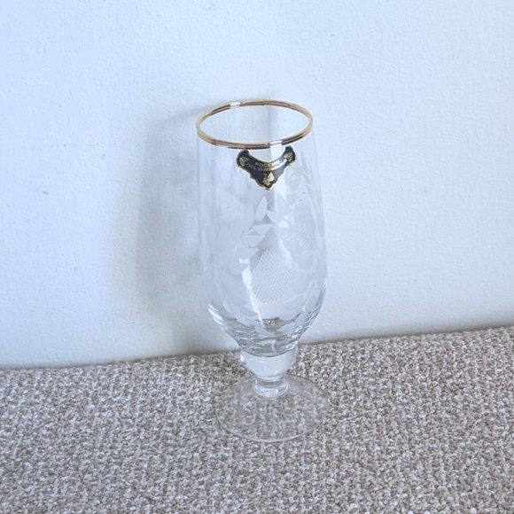 NWT 5 Russian Gus Khrustalny Crystal Wine Champagne Flutes Glasses Set Of Five 5 - Picture 3 of 5